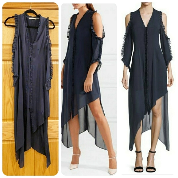 Alice÷Olivia Claude V-Neck Cold Shoulder - Picture 1 of 8